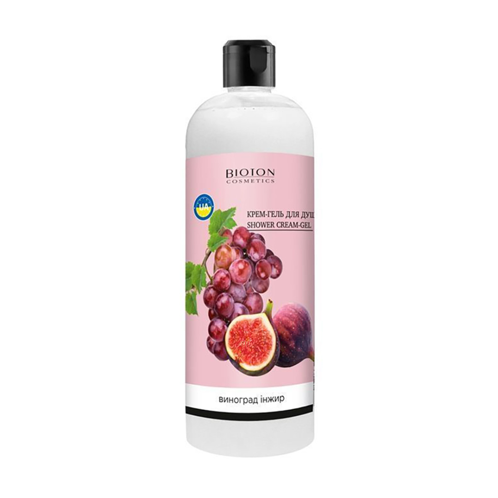 Крем-гель для душу Bioton Cosmetics Shower Cream-Gel Виноград та інжир, 1 л